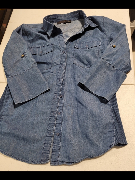 Harve Benard Tops - Harve Benard Light Blue Denim Button-Down Shirt